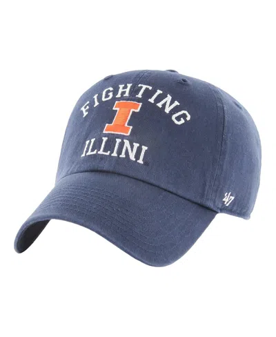 47 Brand Men's Navy Illinois Fighting Illini Archway Clean Up Adjustable Hat In Blue