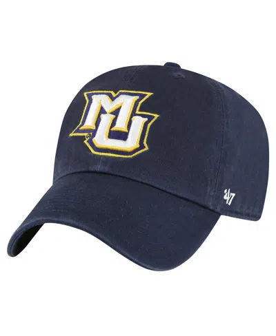 47 Brand Men's Navy Marquette Golden Eagles Clean Up Adjustable Hat In Blue