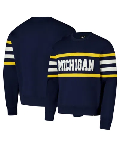 47 Brand Men's Navy Michigan Wolverines Coaches Collection Pullover Sweatshirt