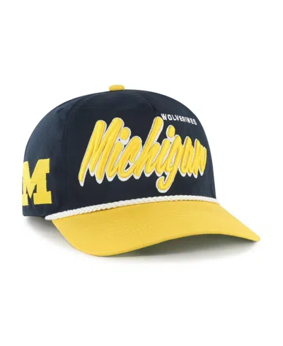 47 Brand Men's Navy Michigan Wolverines Drop Shadow Rope Hitch Adjustable Hat