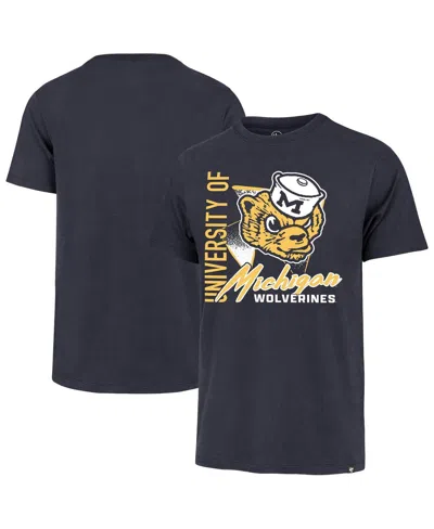47 Brand Men's Navy Michigan Wolverines Side Arm Franklin T-shirt
