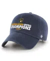 47 Brand Men's Navy Milwaukee Brewers 2024 Nl Central Division Champions Clean Up Adjustable Hat In Navy
