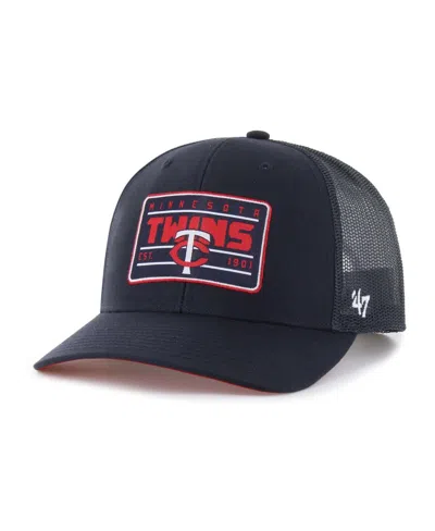 47 Brand Men's Navy Minnesota Twins Hardline Trucker Adjustable Hat