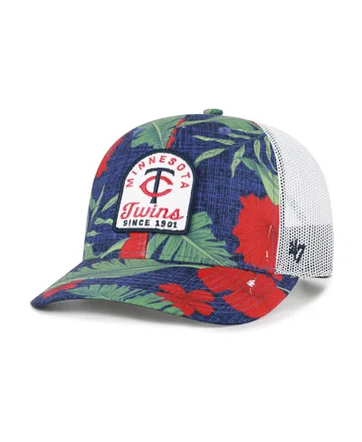 47 Brand Men's Navy Minnesota Twins Tei Beachside Adjustable Trucker Hat In Blue
