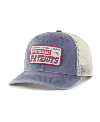 47 Brand Men's Navy New England Patriots Canteen Relaxed Trucker Adjustable Hat In Multi
