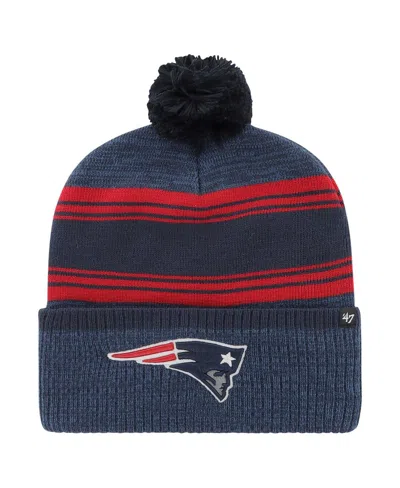 47 Brand Men's Navy New England Patriots Fadeout Cuffed Knit Hat With Pom