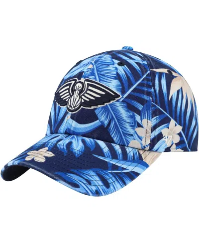 47 Brand Men's Navy New Orleans Pelicans Tropicalia Floral Clean Up Adjustable Hat
