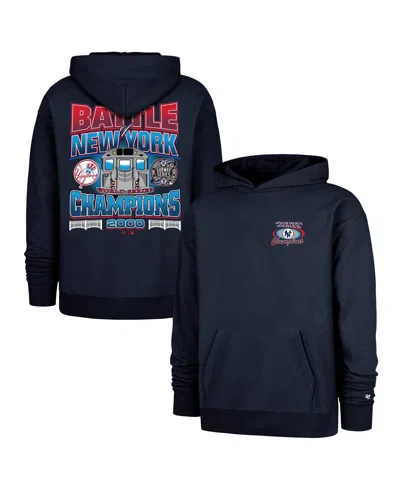 47 Brand '47 Navy New York Yankees 2000 World Series Champions Showcase Backer Pullover Hoodie In Blue