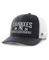 47 Brand Men's Navy New York Yankees 2024 American League Champions Trucker Adjustable Hat In Navy