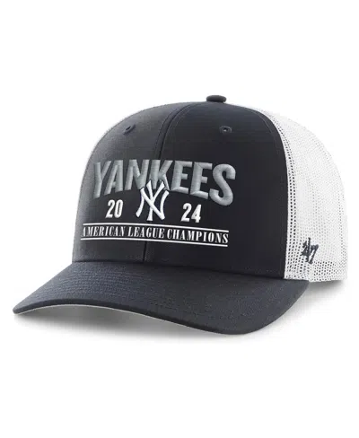 47 Brand Men's Navy New York Yankees 2024 American League Champions Trucker Adjustable Hat