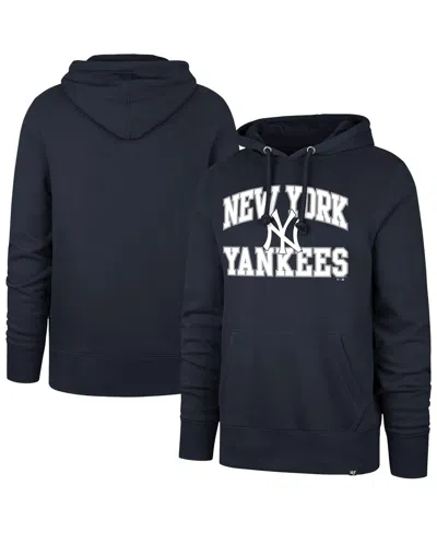 47 Brand Men's Navy New York Yankees Big Tall Velocity Fleece Pullover Hoodie
