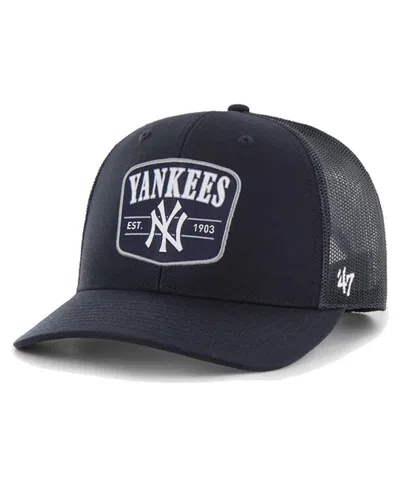 47 Brand Men's Navy New York Yankees Squad Trucker Adjustable Hat In Blue