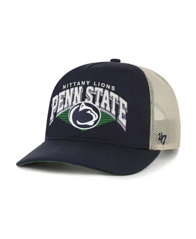 47 Brand Men's Navy Penn State Nittany Lions Pomona Mesh Hitch Adjustable Trucker Hat In Blue