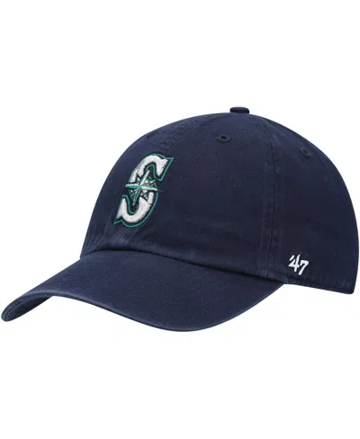 47 Brand Men's Navy Seattle Mariners Clean Up Adjustable Hat
