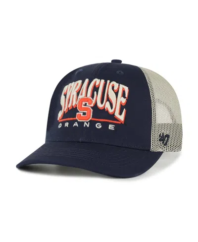 47 Brand Men's Navy Syracuse Orange Arid Adjustable Trucker Hat In Blue