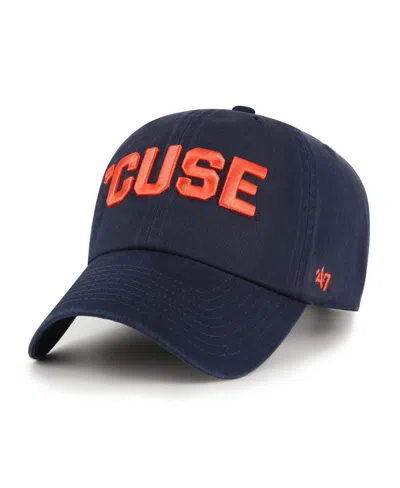 47 Brand Men's Navy Syracuse Orange Clean Up Adjustable Hat In Blue