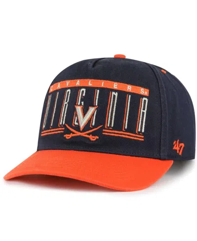 47 Brand Men's Navy Virginia Cavaliers Double Header Hitch Adjustable Hat
