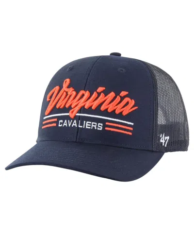 47 Brand Men's Navy Virginia Cavaliers Garner Trucker Adjustable Hat