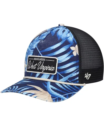 47 Brand Men's Navy West Virginia Mountaineers Tropicalia Hitch Adjustable Hat