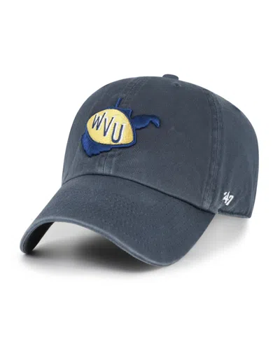 47 Brand Men's Navy West Virginia Mountaineers Vault Clean Up Adjustable Hat