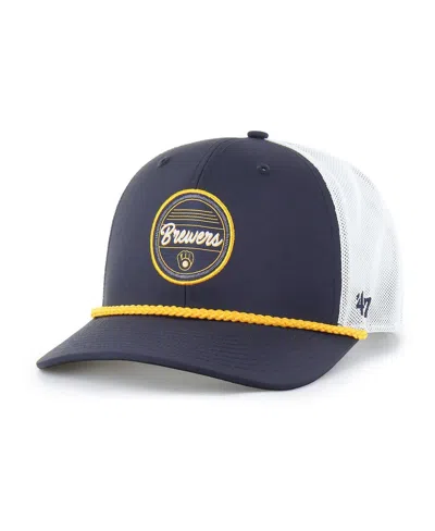 47 Brand Men's Navy/white Milwaukee Brewers Fairway Trucker Adjustable Hat In Multi