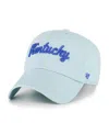 47 Brand Men's Powder Blue Kentucky Wildcats Vault Clean Up Adjustable Hat In Brown