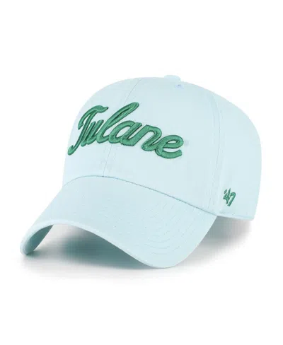 47 Brand Men's Powder Blue Tulane Green Wave Vault Clean Up Adjustable Hat