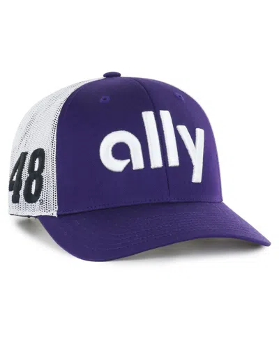 47 Brand Men's Purple Alex Bowman Trucker Adjustable Hat