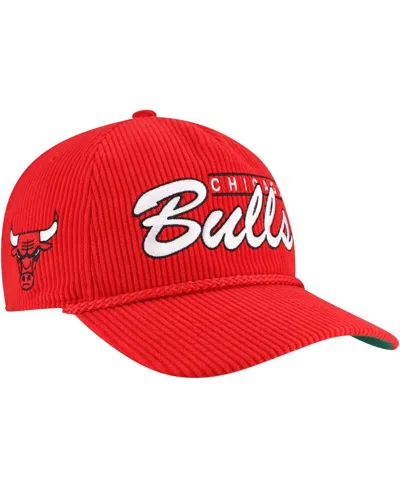 47 Brand Men's Red Chicago Bulls Double Header Sidepatch Cord Hitch Adjustable Hat