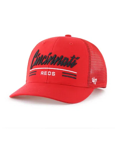 47 Brand Men's Red Cincinnati Reds Garner Trucker Adjustable Hat