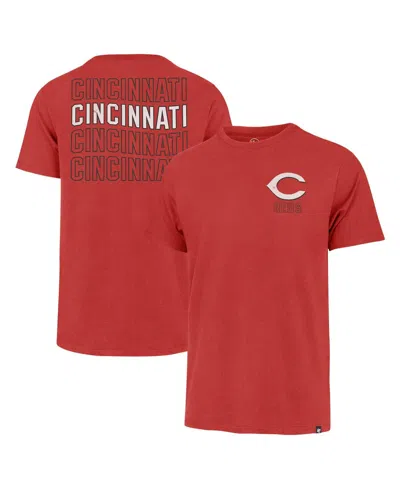 47 Brand Men's Red Cincinnati Reds Hang Back Franklin T-shirt