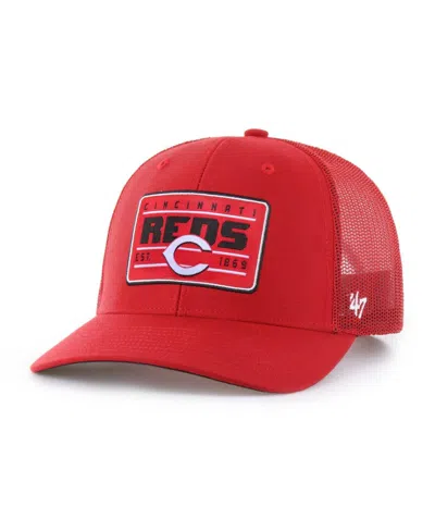 47 Brand Men's Red Cincinnati Reds Hardline Trucker Adjustable Hat