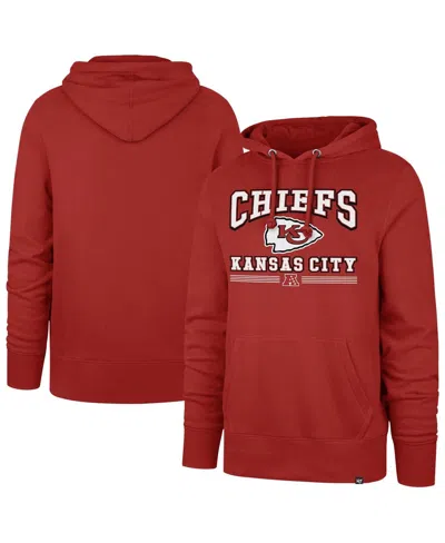 47 Brand Men's Red Kansas City Chiefs Packed House Headline Pullover Hoodie