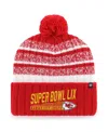 47 Brand Men's Red Kansas City Chiefs Super Bowl Lix Tavern Cuffed With Pom Knit Hat In Red