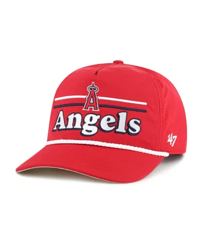 47 Brand Men's Red Los Angeles Angels Campscape Hitch Adjustable Hat