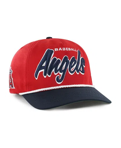 47 Brand Men's Red Los Angeles Angels Drop Shadow Rope Hitch Adjustable Hat