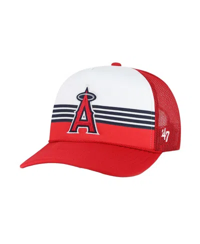 47 Brand Men's Red Los Angeles Angels Lift Off Foam Front Mesh Trucker Adjustable Hat