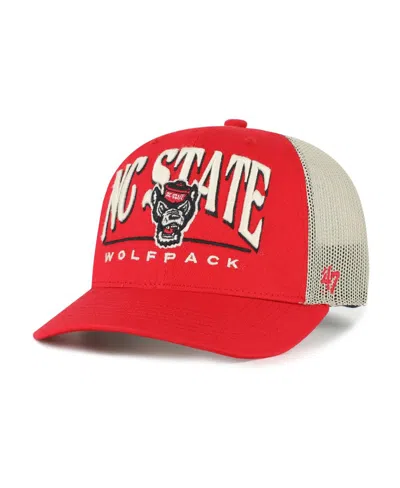 47 Brand Men's Red Nc State Wolfpack Arid Adjustable Trucker Hat In Blue