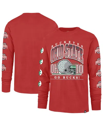 47 Brand Men's Red Ohio State Buckeyes Go Big Long Sleeve T-shirt