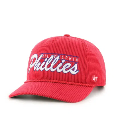 47 Brand Men's Red Philadelphia Phillies Corduroy Hitch Adjustable Hat