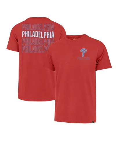 47 Brand Men's Red Philadelphia Phillies Hang Back Franklin T-shirt