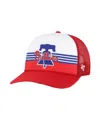 47 Brand Men's Red Philadelphia Phillies Lift Off Foam Front Mesh Trucker Adjustable Hat In Red