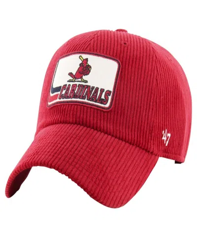 47 Brand Men's Red St. Louis Cardinals Wax Pack Collection Corduroy Clean Up Adjustable Hat In Gold