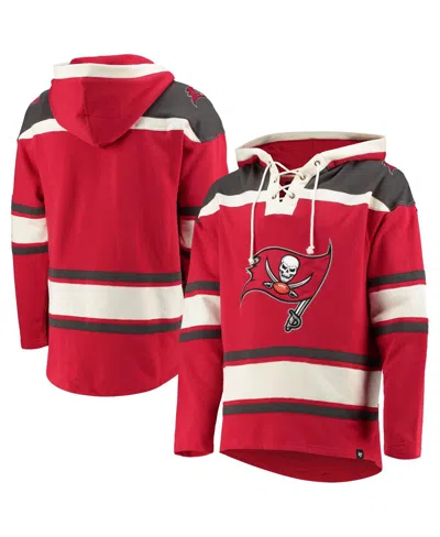 47 Brand Men's Red Tampa Bay Buccaneers Lacer V-neck Pullover Hoodie
