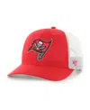 47 Brand Men's Red Tampa Bay Buccaneers Unstructured Trucker Adjustable Hat In Red