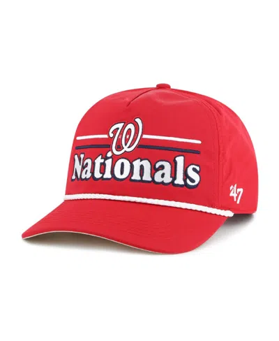47 Brand Men's Red Washington Nationals Campscape Hitch Adjustable Hat