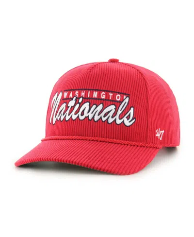 47 Brand Men's Red Washington Nationals Corduroy Hitch Adjustable Hat