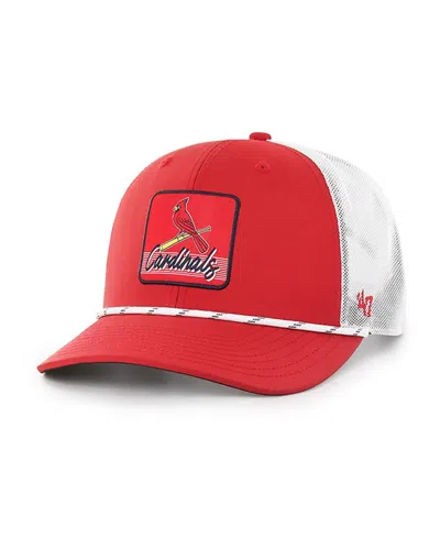 47 Brand Men's Red/white St. Louis Cardinals Scratch Adjustable Trucker Hat