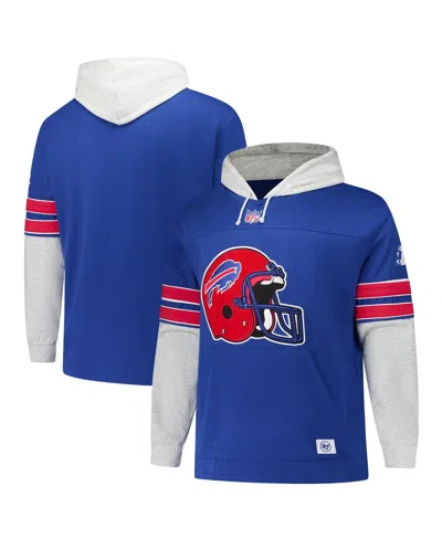 47 Brand Men's Royal Buffalo Bills Big Tall Lacer Pullover Hoodie