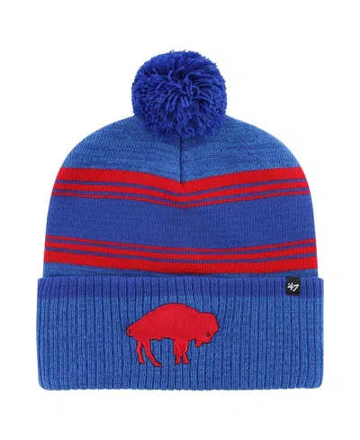 47 Brand Men's Royal Buffalo Bills Fadeout Cuffed Knit Hat With Pom